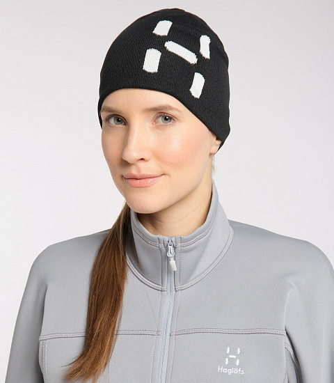 Шапка Haglofs Reversible Logo True Black/Soft White - Фото 3 большая