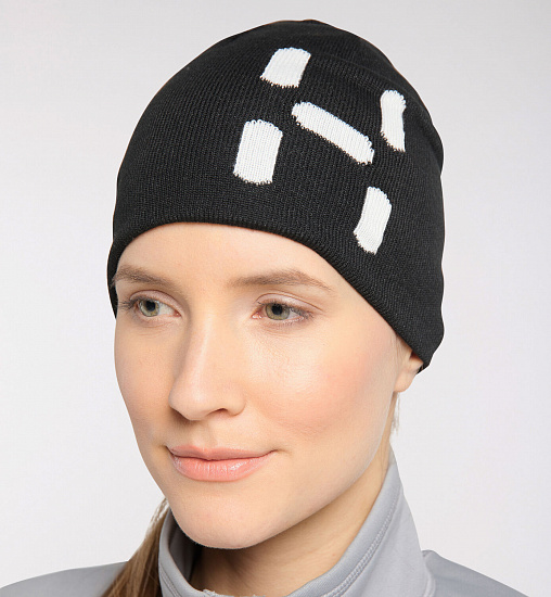 Шапка Haglofs Reversible Logo True Black/Soft White - Фото 4 большая