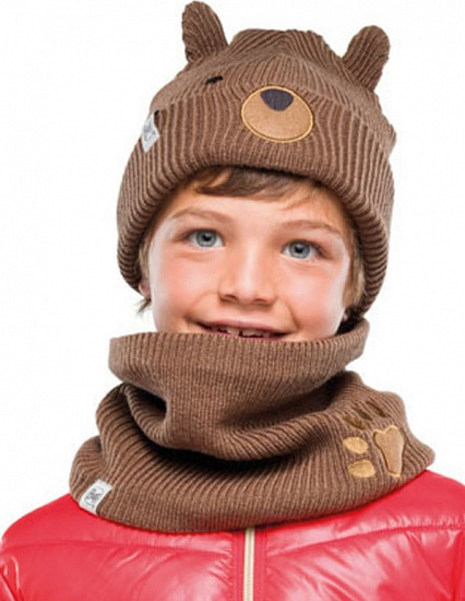 Шапка детская Buff Knitted Funn Bear Fossil - Фото 2 большая