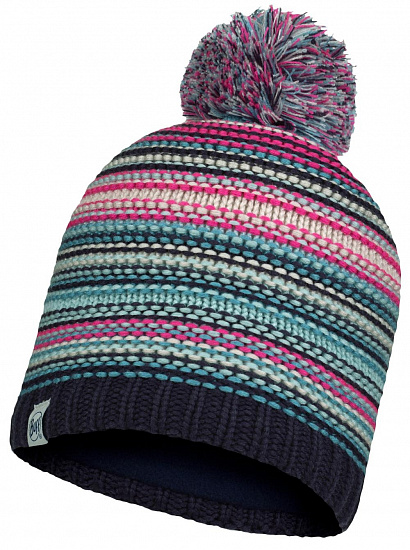 Шапка детская Buff Jr Knitted & Fleece Hat Amity Night Blue - Фото 1 большая