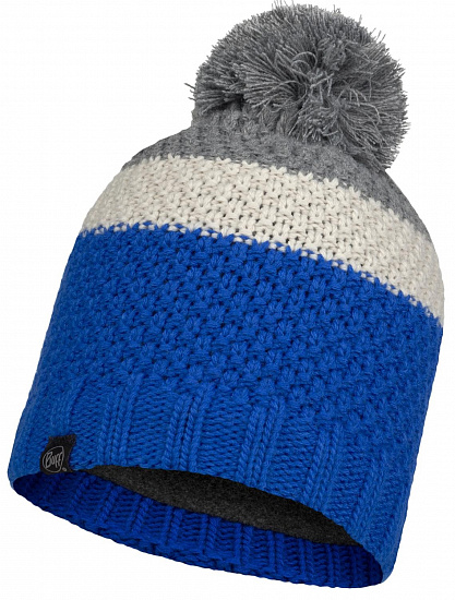 Шапка детская Buff Jr Knitted & Fleece Hat Noel Olympian Blue - Фото 1 большая