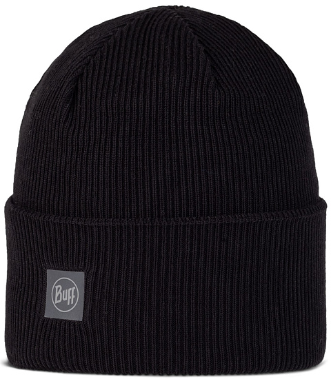 Шапка Buff Crossknit Solid Black - Фото 1 большая