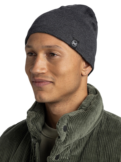 Шапка Buff Knitted & Fleece Lilon Short Grey Heather - Фото 4 большая