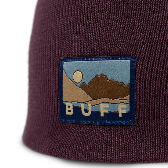 Шапка Buff Knitted Lilon Long Burgundy - Фото 2 большая