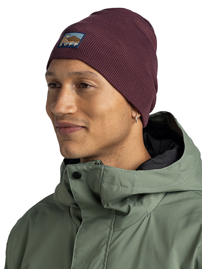Шапка Buff Knitted Lilon Long Burgundy - Фото 4 большая