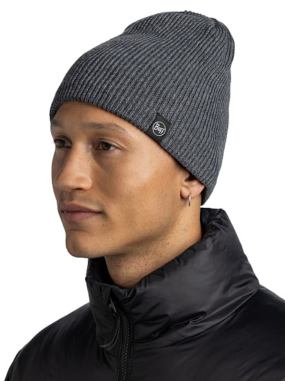 Шапка Buff Knitted & Full Fleece Renvi Grey Heather - Фото 3 большая