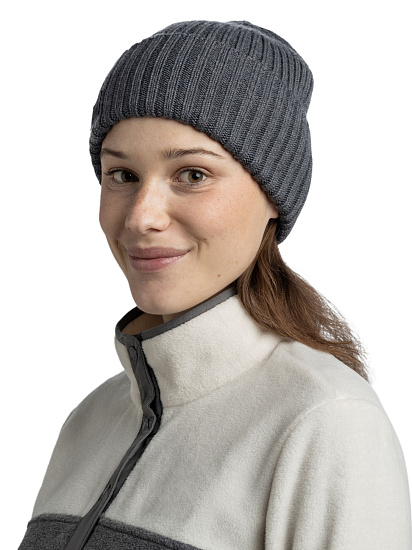 Шапка Buff Knitted Erviny Grey Heather - Фото 3 большая