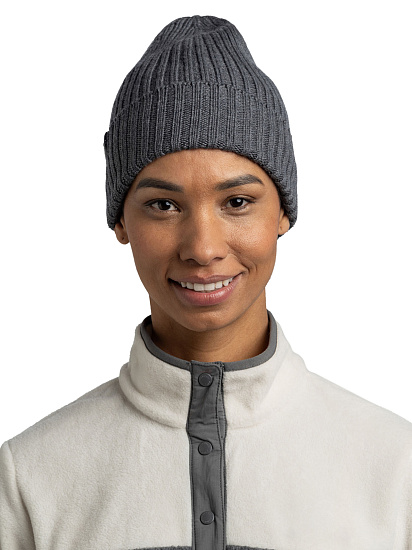 Шапка Buff Knitted Norval Grey Heather - Фото 3 большая