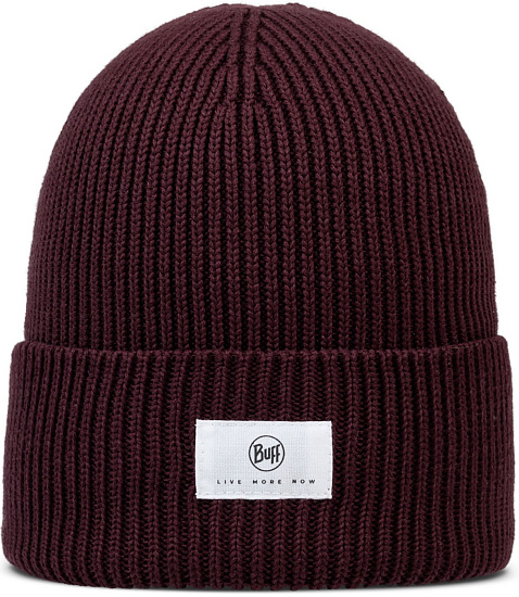 Шапка Buff Knitted Drisk Burgundy - Фото 1 большая