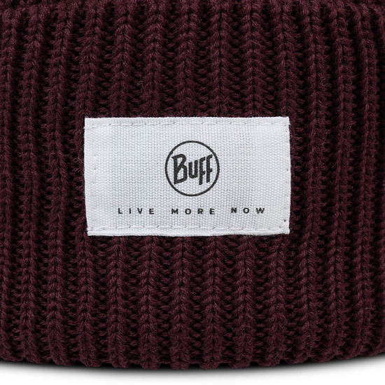 Шапка Buff Knitted Drisk Burgundy - Фото 2 большая