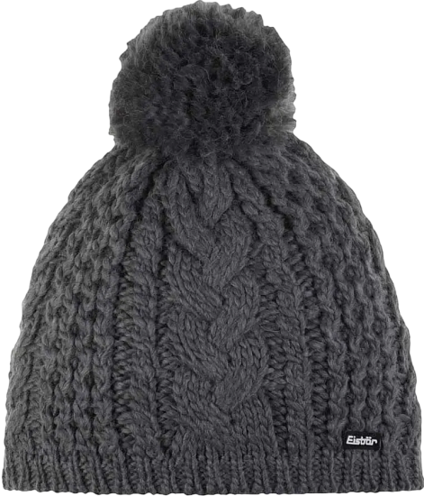 Шапка Eisbar Afra Pompon Anthrazit - Фото 1 большая