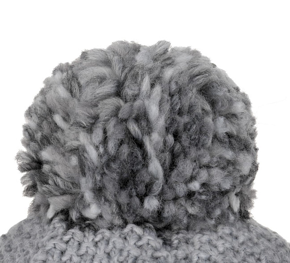 Шапка Eisbar Ike Pompon Milkgrau/Anthrazit/Ketchup - Фото 5 большая