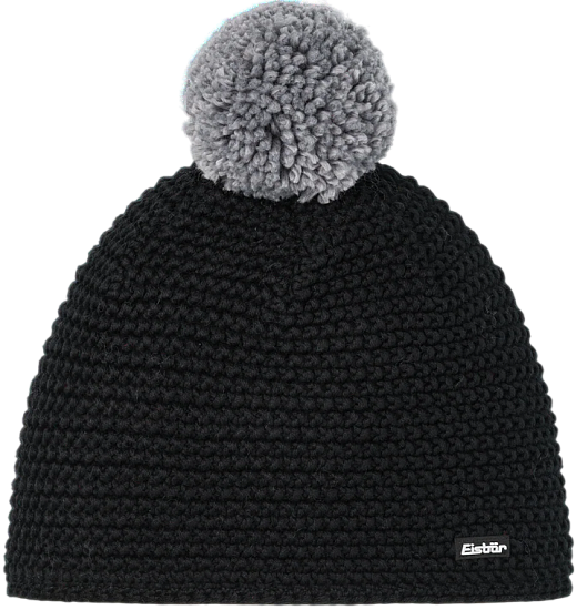 Шапка Eisbar Jamie Pompon Schwarz/Graumele - Фото 1 большая