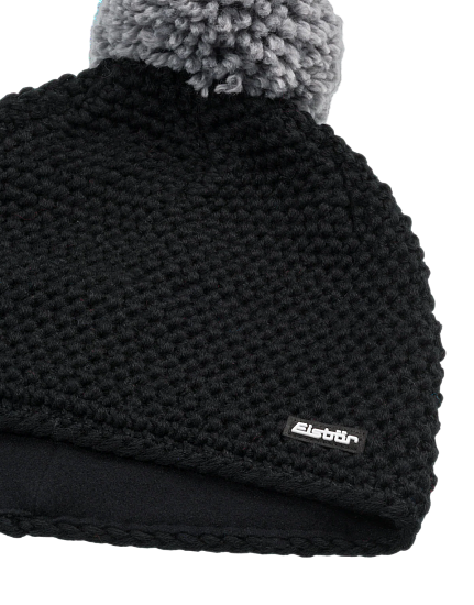 Шапка Eisbar Jamie Pompon Schwarz/Graumele - Фото 2 большая