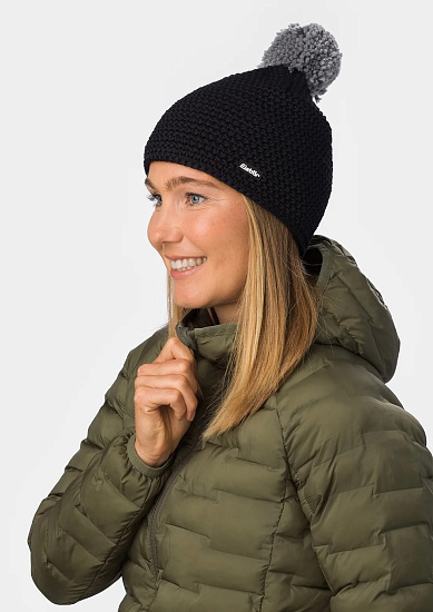Шапка Eisbar Jamie Pompon Schwarz/Graumele - Фото 4 большая