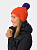 Шапка Eisbar Jamie Pompon Dark Orange/Ultra Violett - Фото 4 малая
