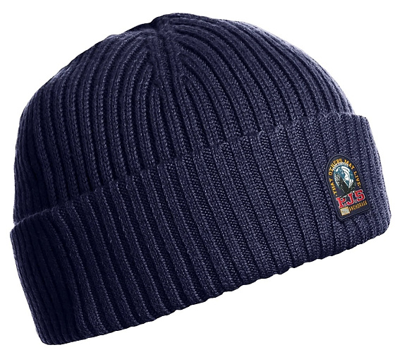 Шапка мужская Parajumpers Rib Blue Navy - Фото 1 большая