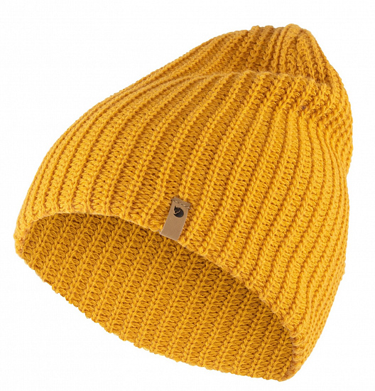 Шапка Fjallraven Ovik Melange Mustard Yellow - Фото 1 большая
