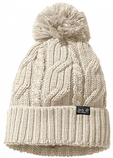 Шапка Jack Wolfskin Stormlock Pompom Birch - Фото 1 большая