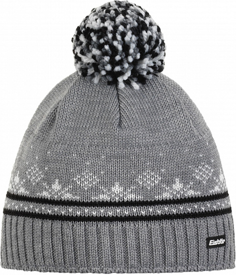Шапка Eisbar Esin Pompon Mu Graumele-Schwarz-White/Bunt - Фото 1 большая