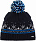 Шапка Eisbar Esin Pompon Mu Nacht-Mittelblau-White/Bunt - Фото 1 малая