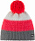 Шапка Eisbar Star Pompon Mu Graumele-Pinkmleliert-White - Фото 1 малая