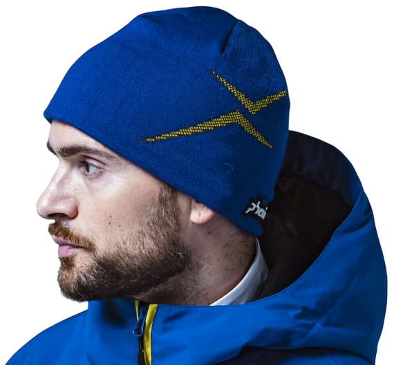 Шапка мужская Phenix Cross Motif Jacquard Blue - Фото 3 большая