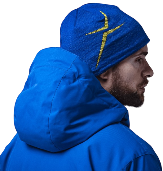 Шапка мужская Phenix Cross Motif Jacquard Blue - Фото 4 большая