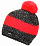 Шапка Eisbar Styler Pompon MU Grey/Red/Black - Фото 1 малая