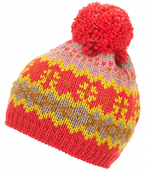 Шапка детская Eisbar Wentje Pompon MU Red/Yellow/Orange - Фото 1 большая