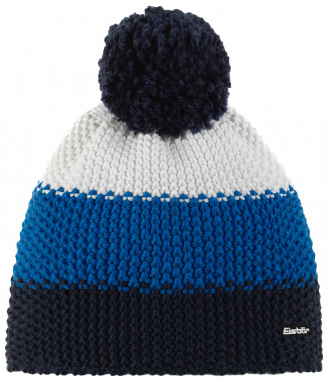Шапка Eisbar Star Pompon MU Black/Grey/Blue - Фото 1 большая