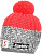 Шапка Eisbar Focus Pompon MU SP Red/Grey/White - Фото 1 малая