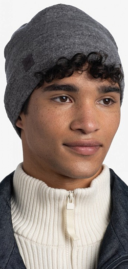 Шапка Buff Merino Fleece Grey - Фото 4 большая