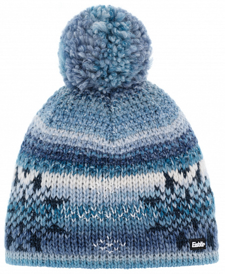 Шапка Eisbar Ike Pompon Mu Helljeans-Dark Cobalt-White - Фото 1 большая