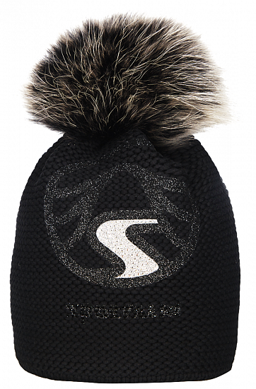 Шапка женская Sportalm Pseudon Black - Фото 1 большая