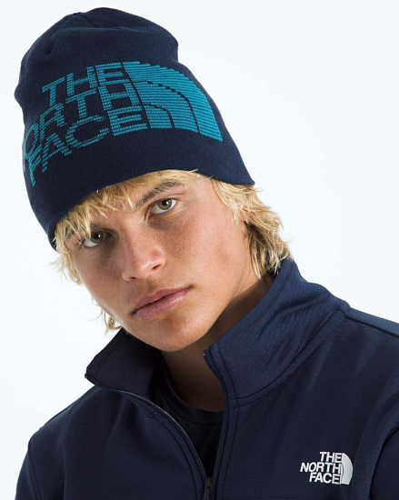 Шапка The North Face Reversible Highline Summit Navy/Dusk Blue - Фото 3 большая