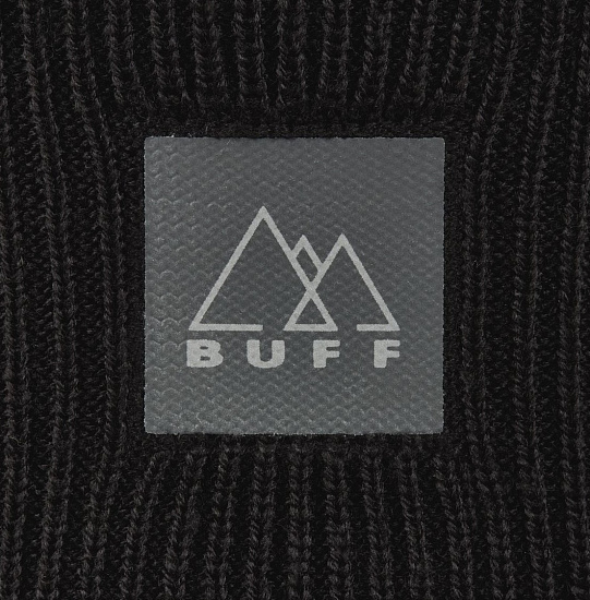 Шапка Buff Crossknit Solid Black - Фото 4 большая