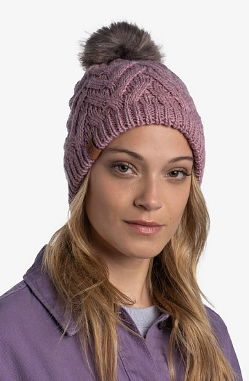 Шапка Buff Knitted & Fleece Band Caryn Rosé - Фото 2 большая