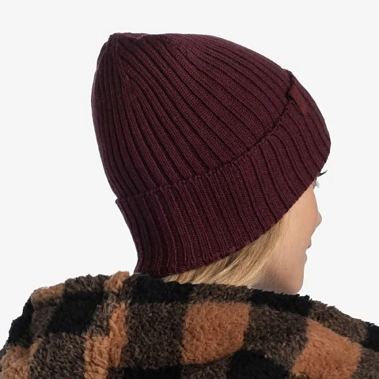 Шапка Buff Knitted Norval Maroon - Фото 5 большая