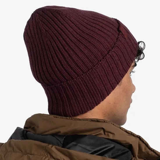 Шапка Buff Knitted Norval Maroon - Фото 8 большая