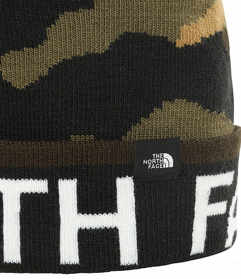 Шапка The North Face Ski Tuke V Burnt Olive Green Woods Camo Print - Фото 2 большая