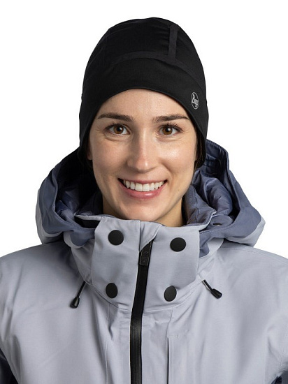 Шапка Buff Windproof Solid P Black - Фото 4 большая