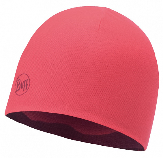 Шапка Buff Microfiber Reversible Hat Soft Hills Pink Fluor - Фото 2 большая