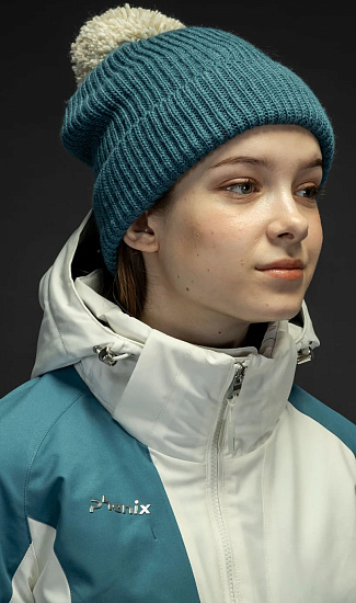 Шапка женская Phenix Mix Pompon Knit TQBL - Фото 3 большая