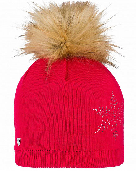 Шапка женская Rossignol Fily Fur Rose Wood - Фото 1 большая