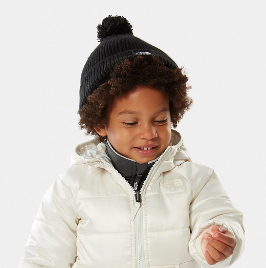 Шапка детская The North Face Littles Box Logo Pom TNF Black - Фото 3 большая
