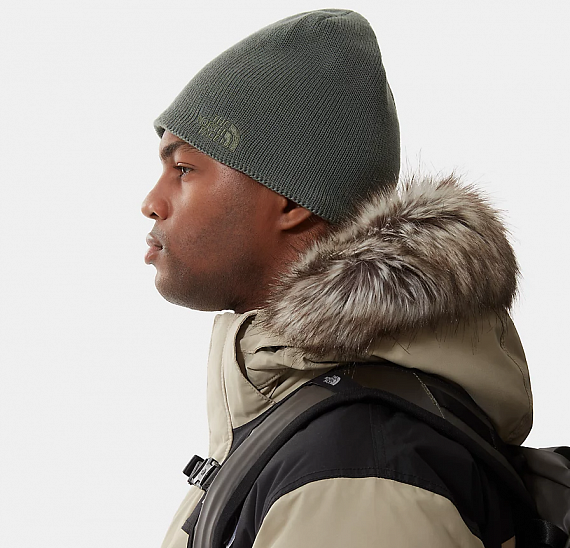 Шапка The North Face Bones Recycled Laurel Wreath Green - Фото 4 большая