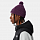 Шапка The North Face TNF Logo Box Pom Pikes Purple - Фото 4 малая