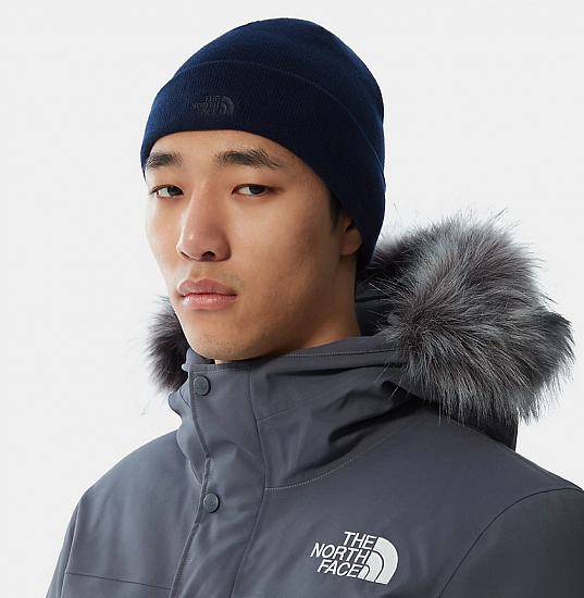 Шапка The North Face Norm Shallow TNF Navy - Фото 3 большая
