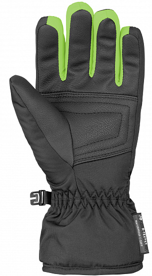 Перчатки детские Reusch Bennet R-Tex XT Black/Dress Blue/Neon Green - Фото 2 большая